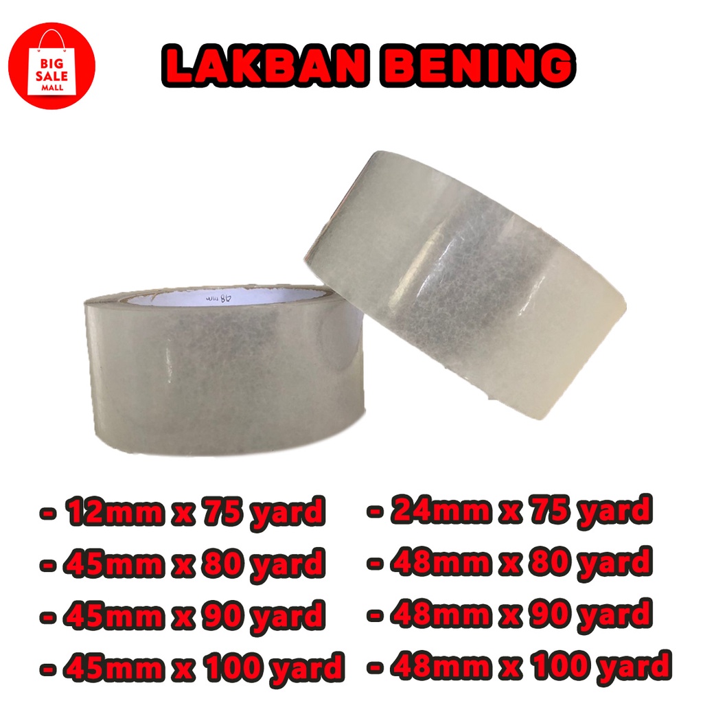 Lakban bening &amp; coklat, lakban packing 45mm.48mm 80 yard,90 yard,100 yard full meter.