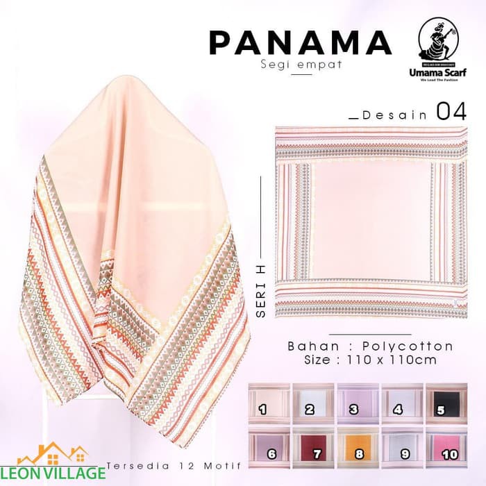 Kerudung PANAMA D4 UMAMA Hijab Jilbab Segi Empat Motif