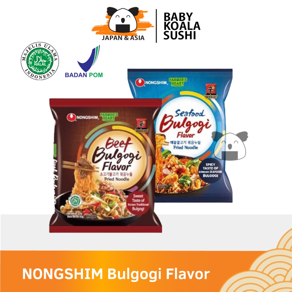 NONGSHIM Bulgogi Korea Fried Noodle 105 g Halal | Beef Seafood