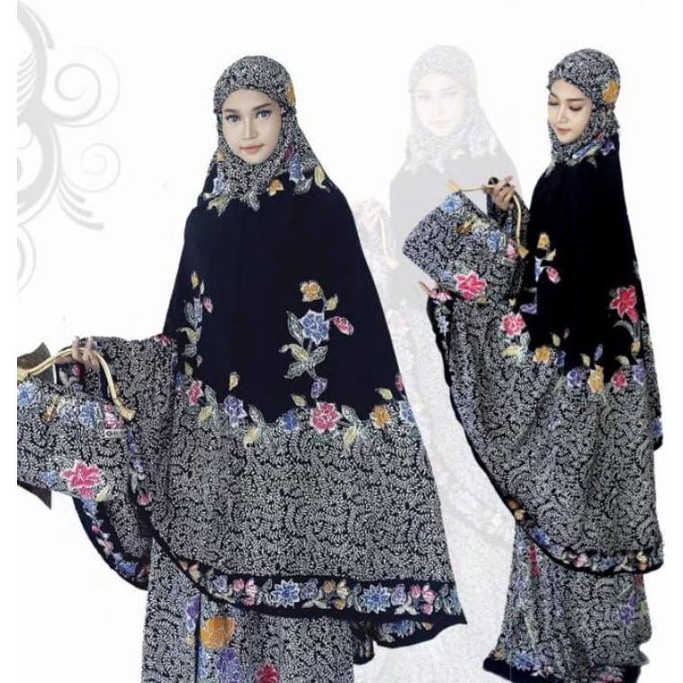 Mukena Encim Hitam Rotan