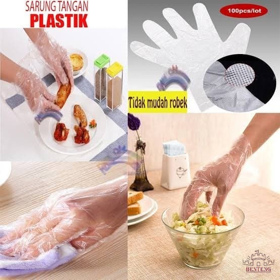 ST0G - Sarung Tangan Plastik Hand Glove 100 Lembar