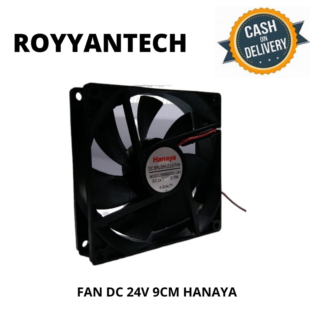 Fan DC 24 Volt 9 cm x 9 cm kipas pendingin travo las kipas power amplifier 24v