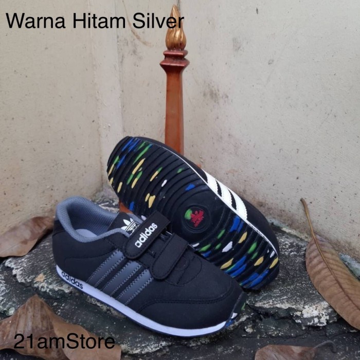 Sepatu Anak Adidas Black / Sepatu Anak Sekolah Adidas / Sepatu Sekolah