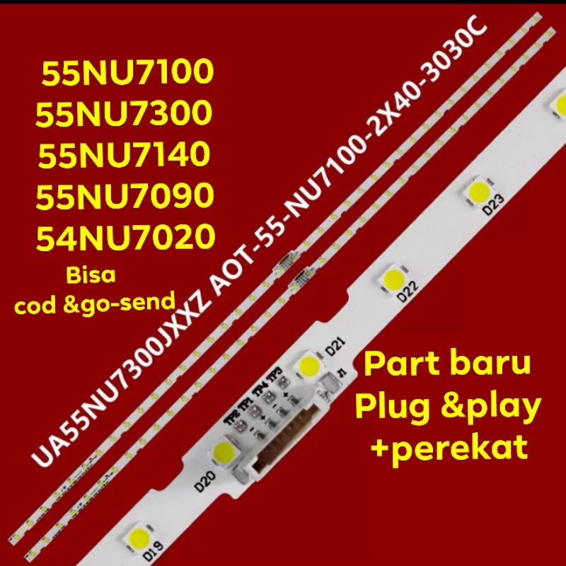 LAMPU BL LED BACKLIGHT TV SAMSUNG UA55UN UA 55NU7100 55NU7300 55NU7020 55NU7140 K