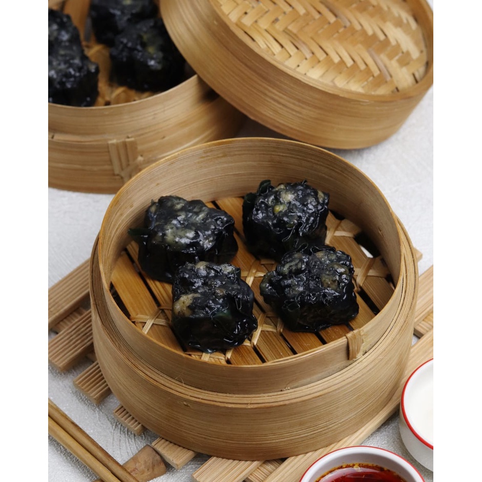 kulit dimsum siomay elastis tipis warna hitam item charcoal 250gr (-+80)