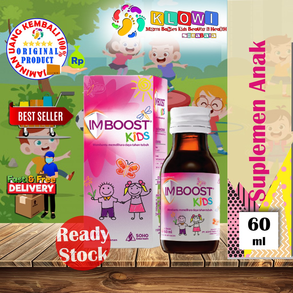 Imboost Kids Sirup 60Ml / Suplemen Anak Meningkatkan Daya Tahan Tubuh