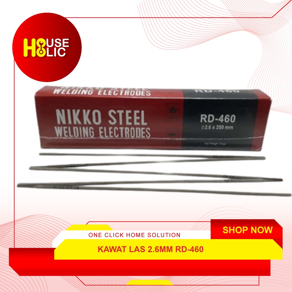 Kawat Las Nikko Steel RD-460 2.6mm Per Kg / Steel Welding Electrode