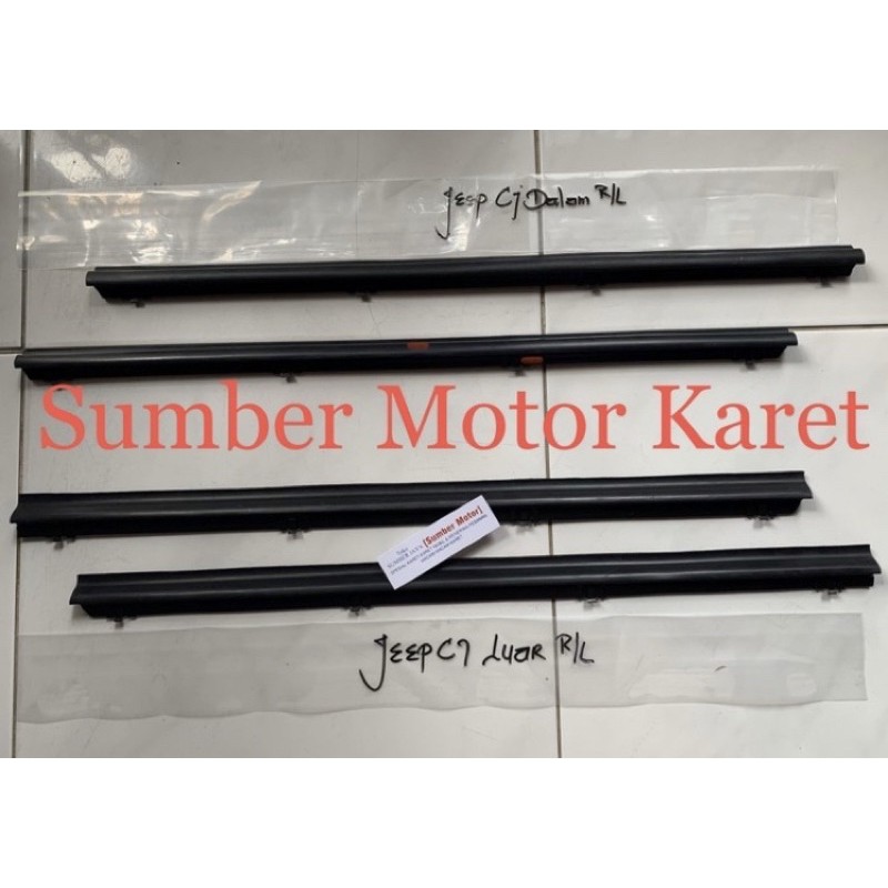 Karet Pelipit Jeep CJ7 / CJ8 /YJ luar+dalam