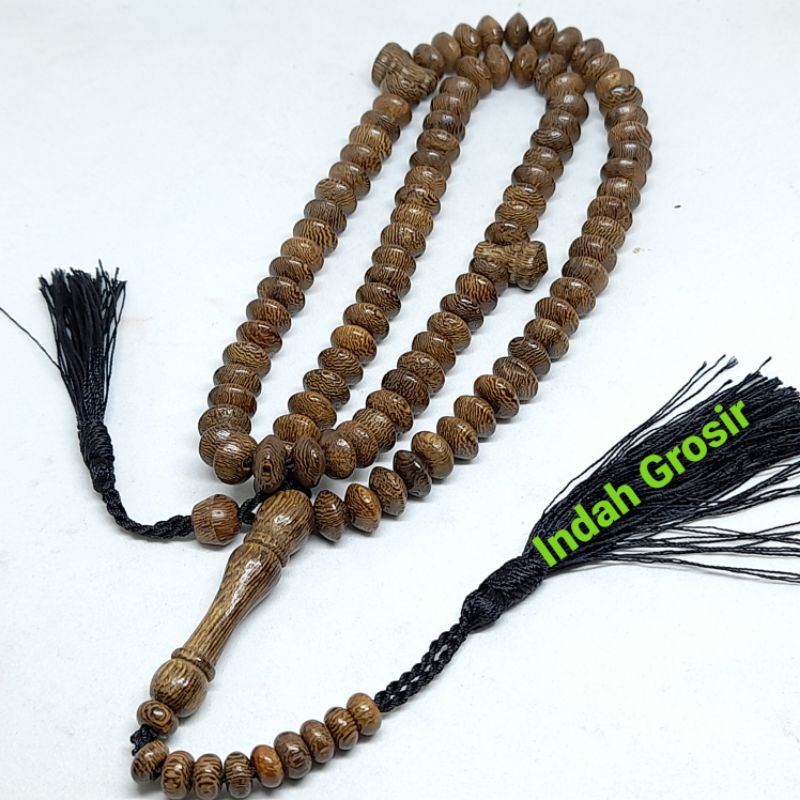 TASBIH KAYU GALIH KELOR GEPENG 8MM 99BUTIR