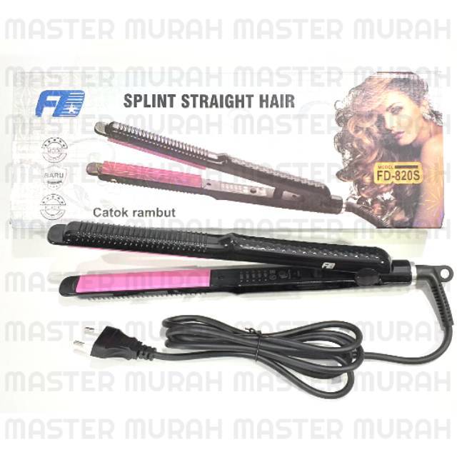 Catok Rambut Lurus Curly FD 2in1 &amp; Keriting mini FD-820 / FD-820s Catokan Straight Keramik Plat Pink