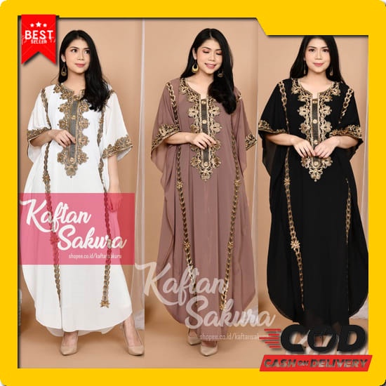 Al Mandja Kaftan/ Kaftan Mewah/ Kaftan Murah/ Kaftan Ciffon/ Kaftan Lebaran/ Kaftan Cewe Baju Kaftan