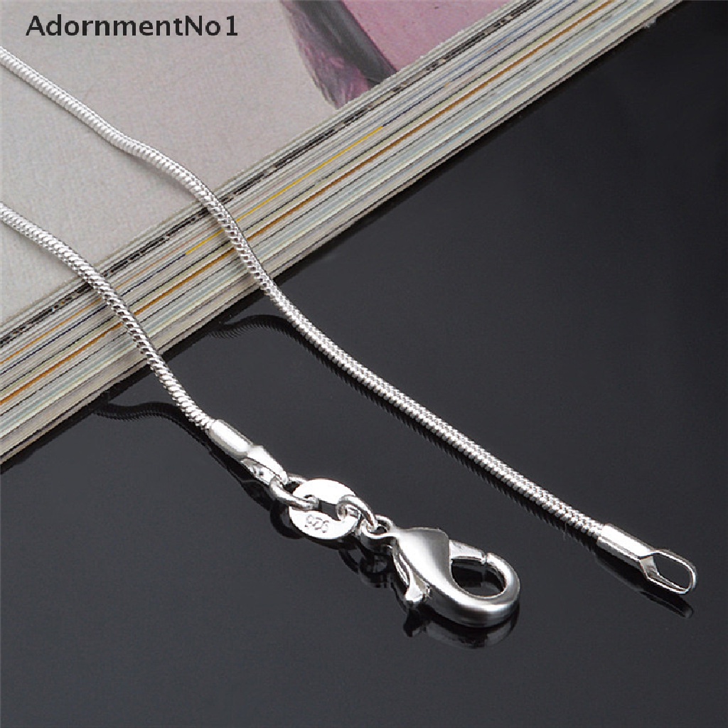 (AdornmentNo1) Kalung Rantai Ular Sterling Silver 925 1mm 16 &quot;18&quot; 20 &quot;22&quot; 24 &quot;