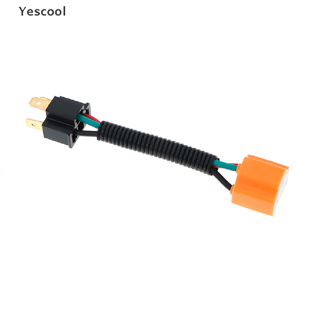 Yescool socket Konektor Lampu Bohlam H4 Bahan Keramik Dengan Kabel harness