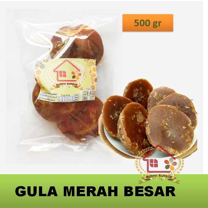 

(500 gr) GULA MERAH Gula Merah Batok Besar / Gula Kelapa Asli 100% Warna Coklat Pekat