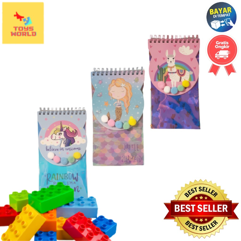 

Notepad memo / Buku catatan lucu motif Mermaid / Unicorn / Sheep P F2074