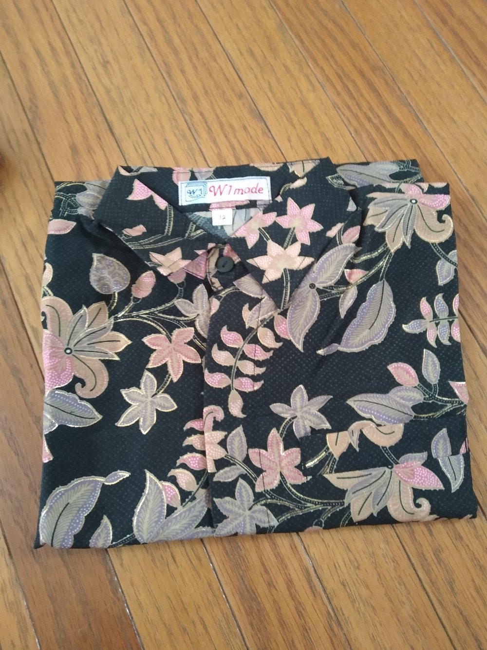 Couple Kemeja Dan Rok Prrisket Bougenvil Hitam