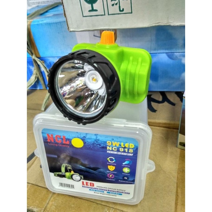 senter kepala selam tombol putar NCL 9watt