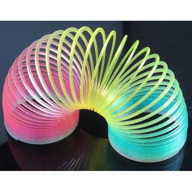Slinky Rainbow Anti Stress SJ Mainan Slinki Plastik Penghilang Penat Pegas Per Slinky Asik Spring Pir Anak IPA Belajar Menarik