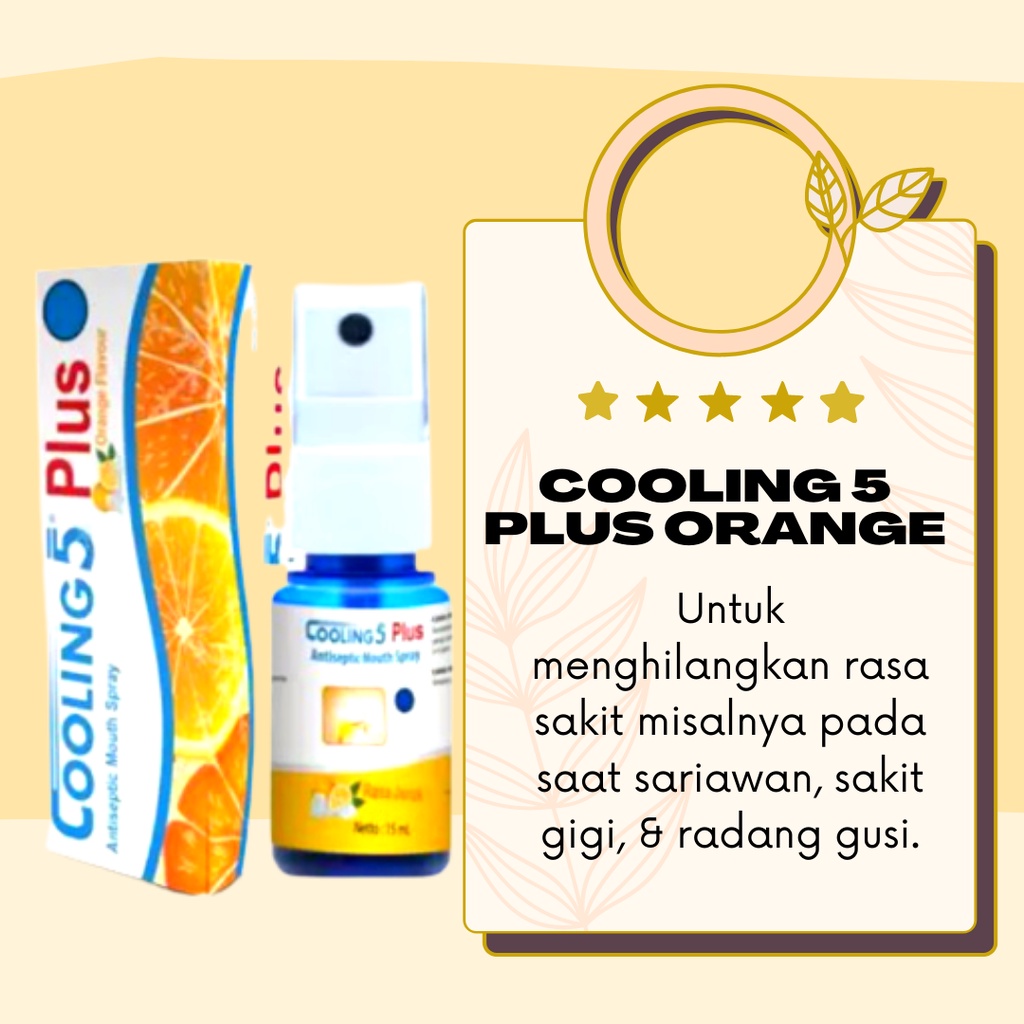 COOLING 5 PLUS ORANGE - OBAT SARIAWAN DAN SAKIT GIGI