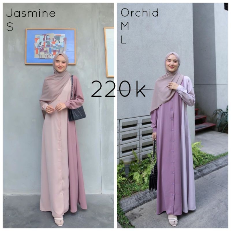 SOPHIA DRESS by Elmiza Official JASMINE and ORCHID