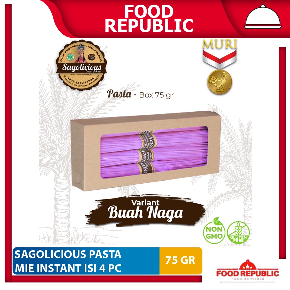 Sagolicious Mie Instan Pasta Sagu Sehat Gluten Free Low GI Halal Enak