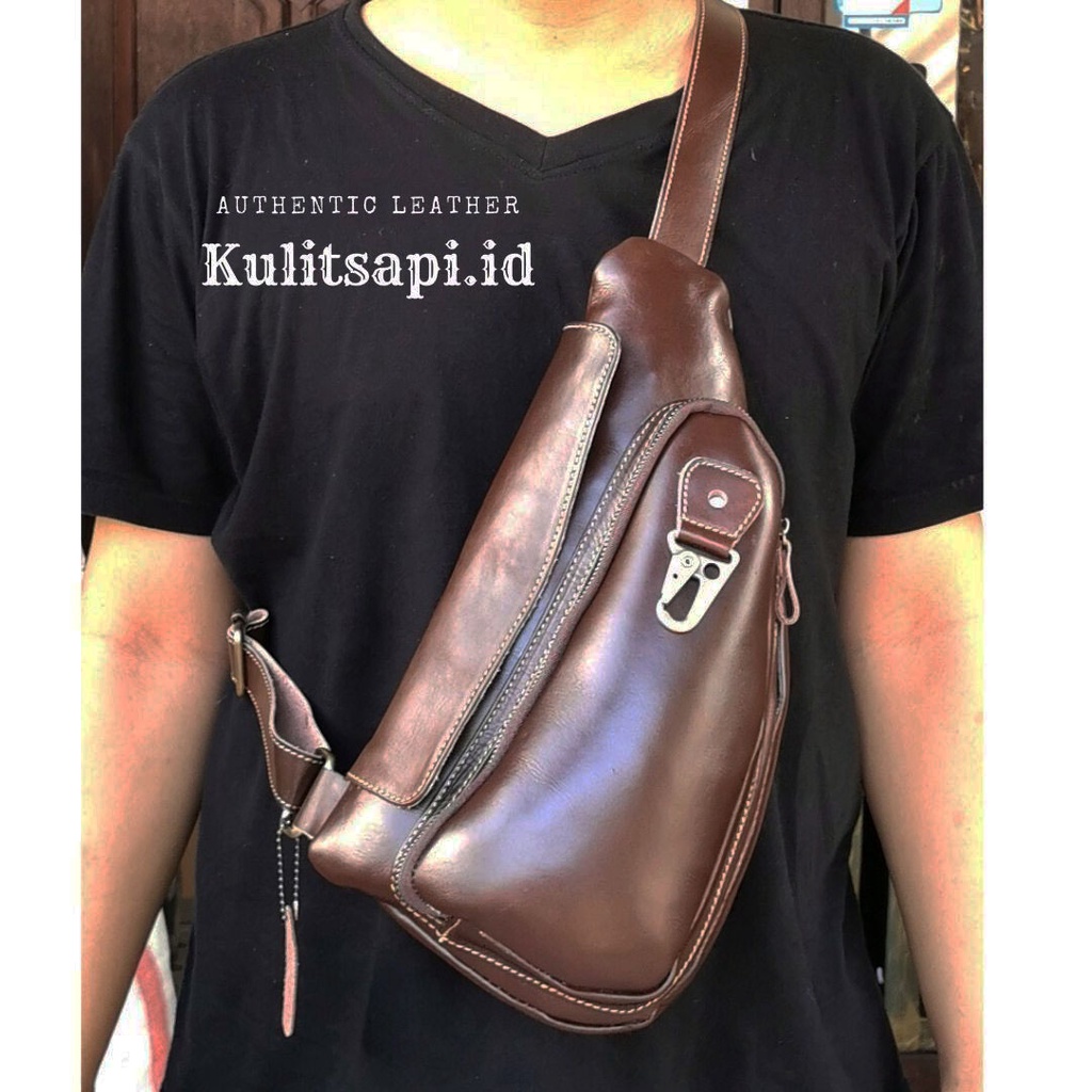 Waistbag Tas kulit aSli pria Etherium Classic