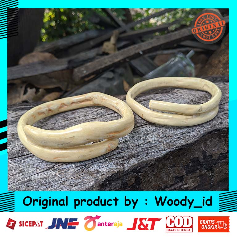 Gelang akar bahar putih polos size kantoran - Aksesoris Gelang akar bahar putih minimalis COD