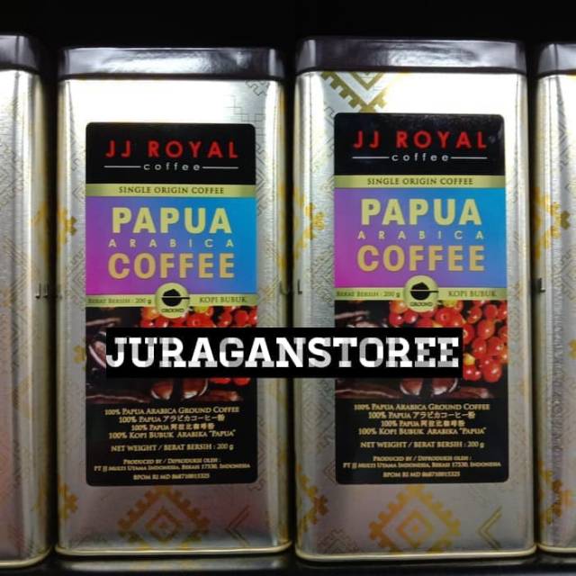 

JJ royal coffee papua arabica tin 100gr