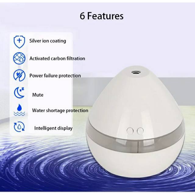 Humidifier Purifier Diffuser Aromatherapy Night Light 300ml Pelembab Udara Ruangan