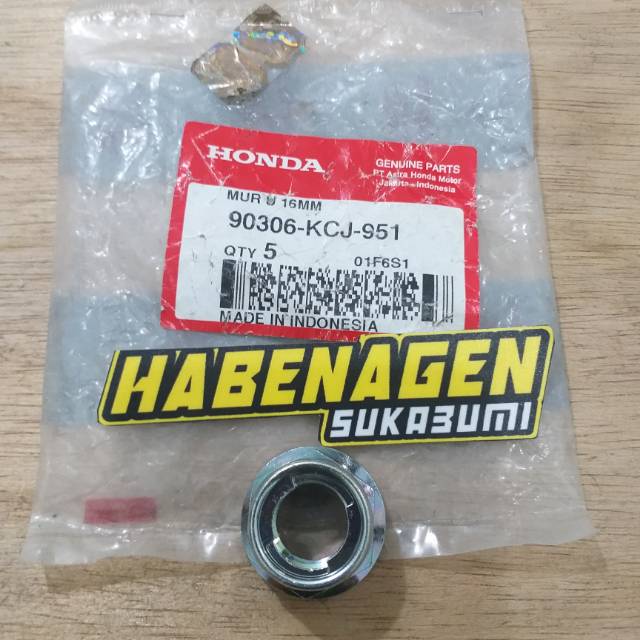 mur nut as roda belakang honda tiger lawas lama revo ori baru AHM HGP tilas tilam tirev 2000