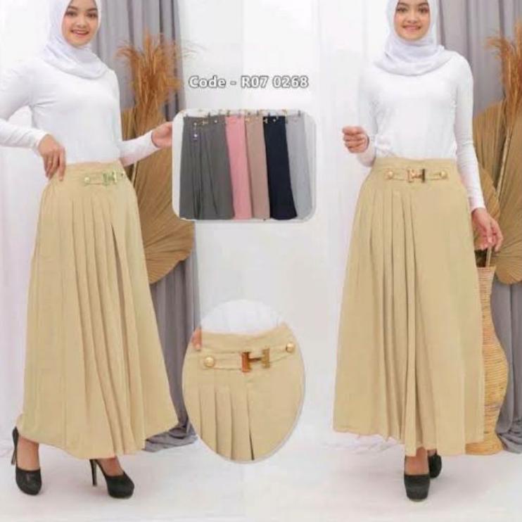 "IDN.01Jl22ᴸ" Rok Plisket Sabuk .H. | Rok Wanita |