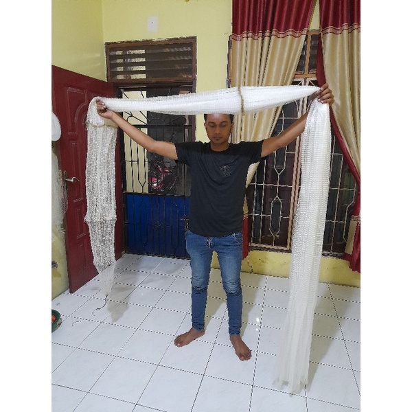 Daun jaring jala udang 3/4 panjang 3.5 meter tanpa pemberat COD d jamin jala kembang