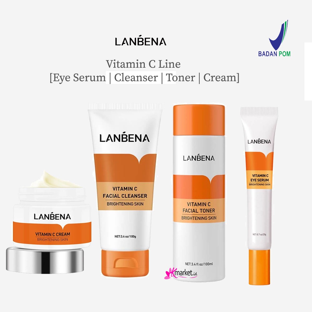 [BPOM] Lanbena Vitamin C Cleanser | Toner | Cream | Eye Serum