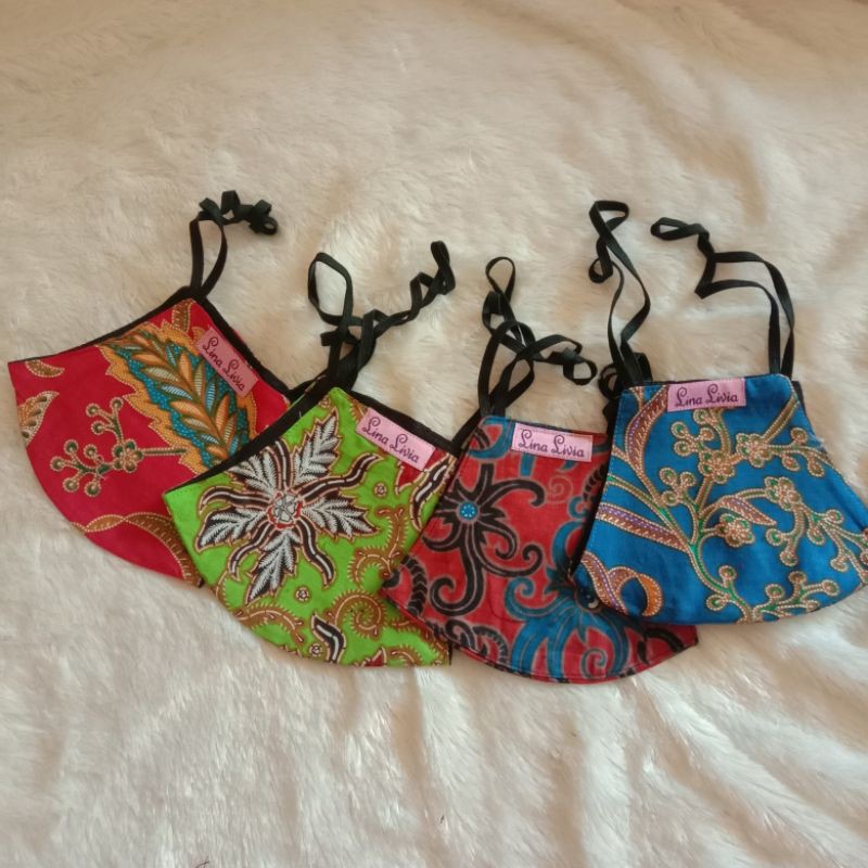 Masker Ajaib Batik Kain 2 Lapis Linalivia Masker hijab jilbab fashion muslim ootd kekinian terbaru