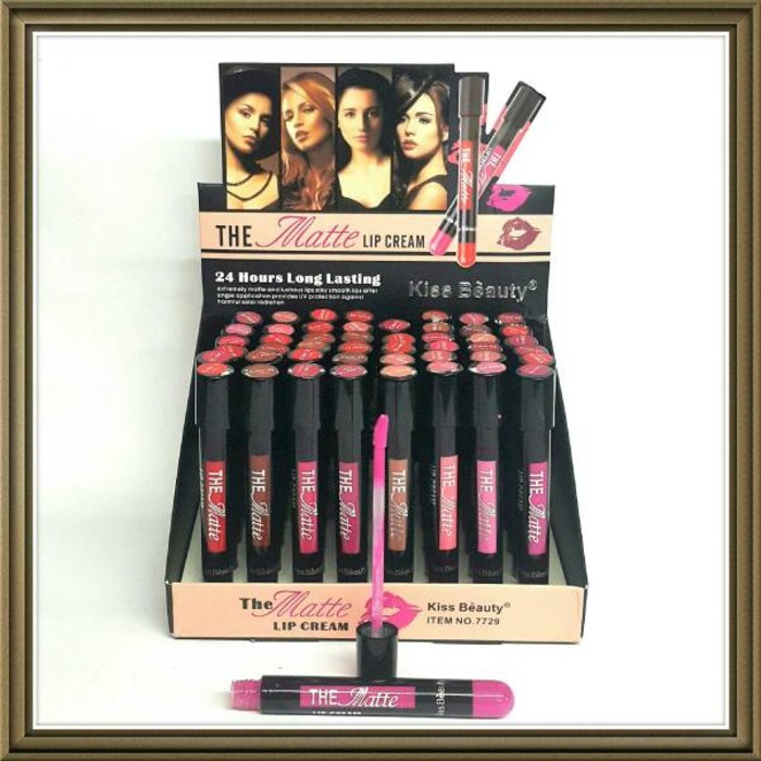 THE MATTE LIP CREAM KISS BEAUTY  (harga  12cs)