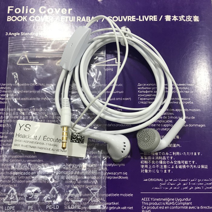 EARPHONE SAMSUNG J1 J1 ACE MADE INDONESIA HANDSET PUTIH HARGA GROSIR