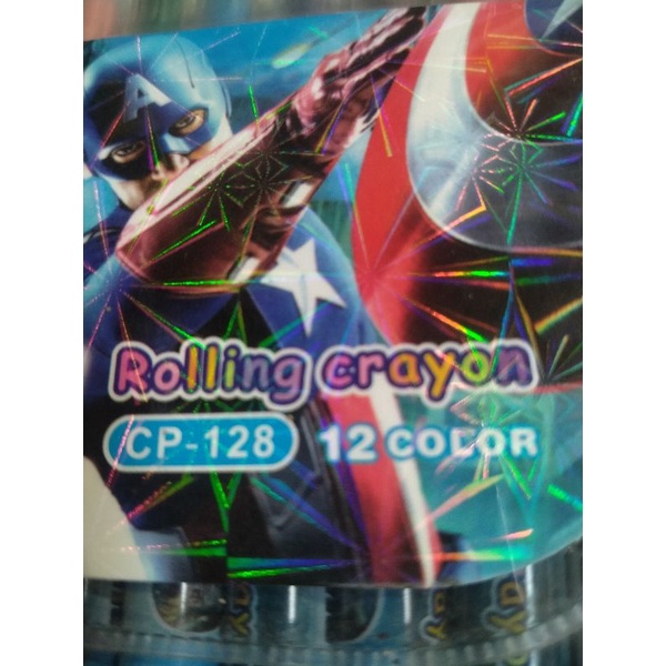 

Krayon Putar Warna Panjang Karakter Laki Laki/Rolling Crayon 12 color