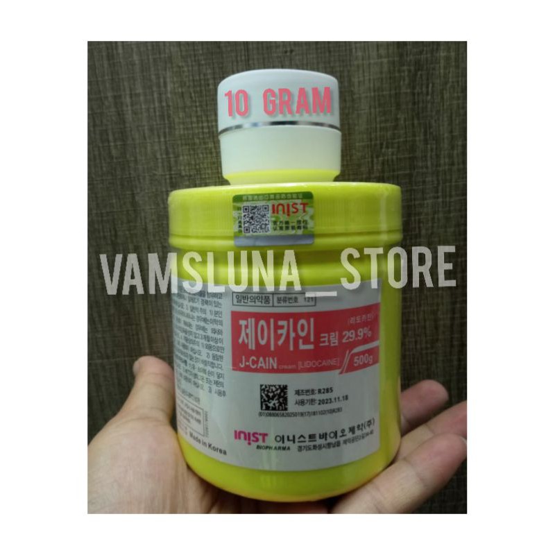 JCAIN CREAM ANASTESI KOREA 29.9% LIDOCAIN 500 gr / J-CAIN ANASTEN MERAH / HIJAU Krim mati rasa Krim kebas kebal baal