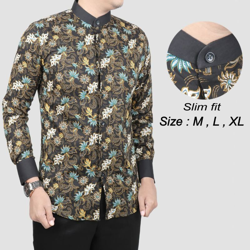 BAJU KEMEJA BATIK SLIM FIT LENGAN PANJANG COLIN DION CD 07