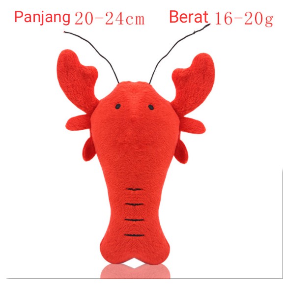 Mainan Gigit Boneka Gigitan Untuk Kucing dan Anjing / Pet Chew Plush Toy Bentuk Lobster dan Kepiting