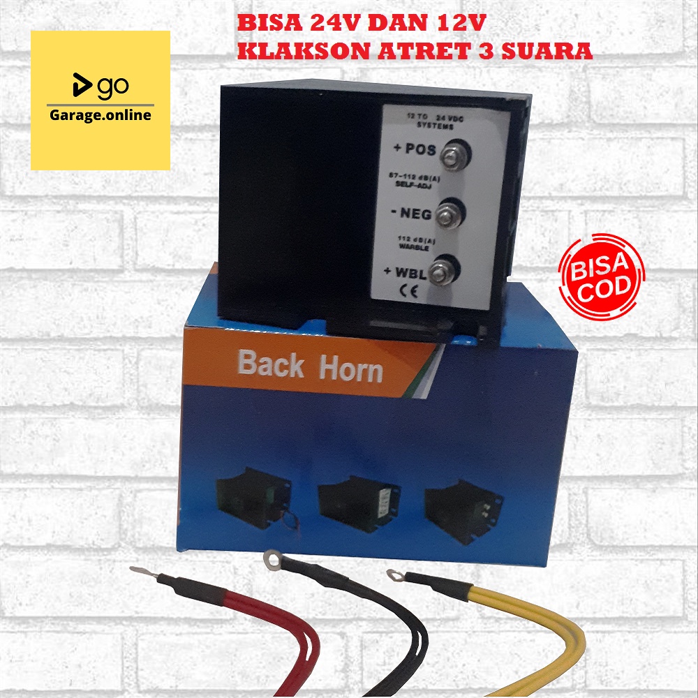 Klakson Atret / Back Horn / Alarm Mundur Truck 3 Suara 12V 24V Termurah WATERPROOF anti air atret sein mundur