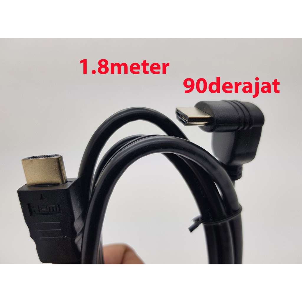 90 derajat L kabel HDMI 1.8meter GOLD