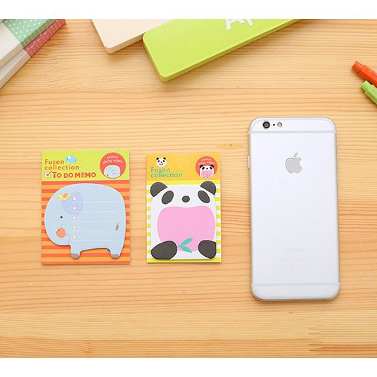 Topprice Memo Motif Binatang Sticky Notes Memo Karakter Animal Tempelan Kertas Catatan U60