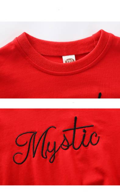 BAJUKIDDIE MYST SET / SETELAN ANAK IMPORT KOREA CELANA PANJANG BAJU CASUAL KUNING MERAH