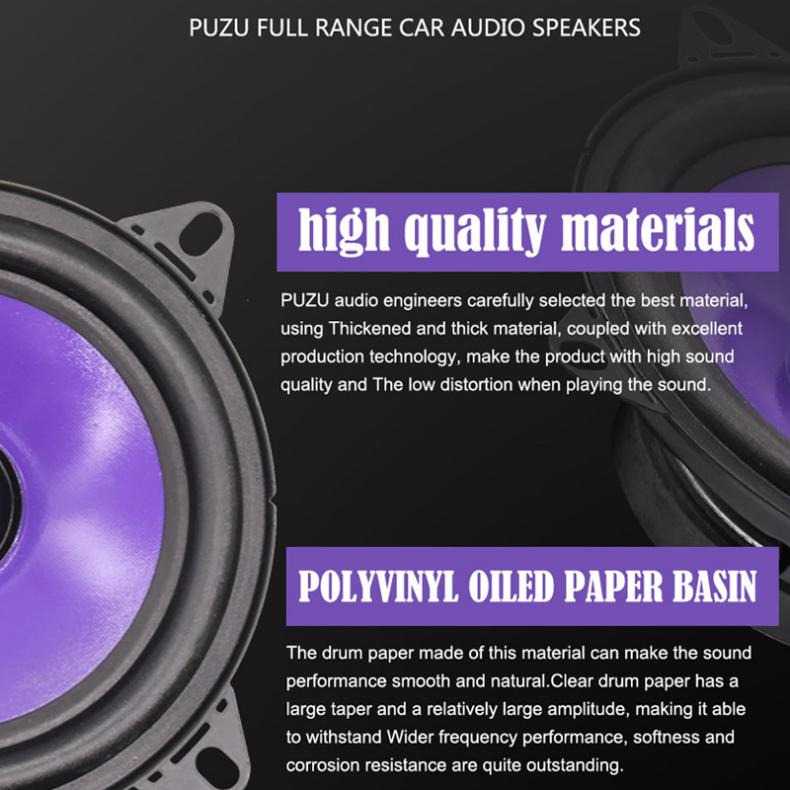 Puzu Speaker Mobil HiFi 4 Inch 70W 2 PCS - PZ-F4001