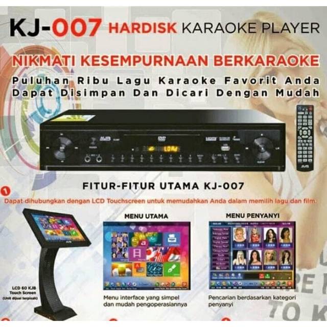 DVD PLAYER KARAOKE KJB KJ 007 + LAYAR TOUCH SCREEN 19" ( 19 INCH )