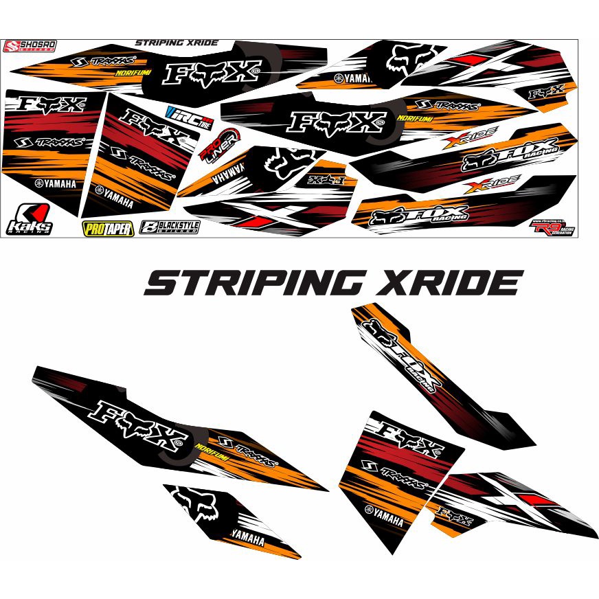 ( COD )STRIPING X RIDE 115 VARIASI STICKER MOTOR YAMAHA BODY LIS X-RIDE VARIASI / STIKER MOTOR X RID