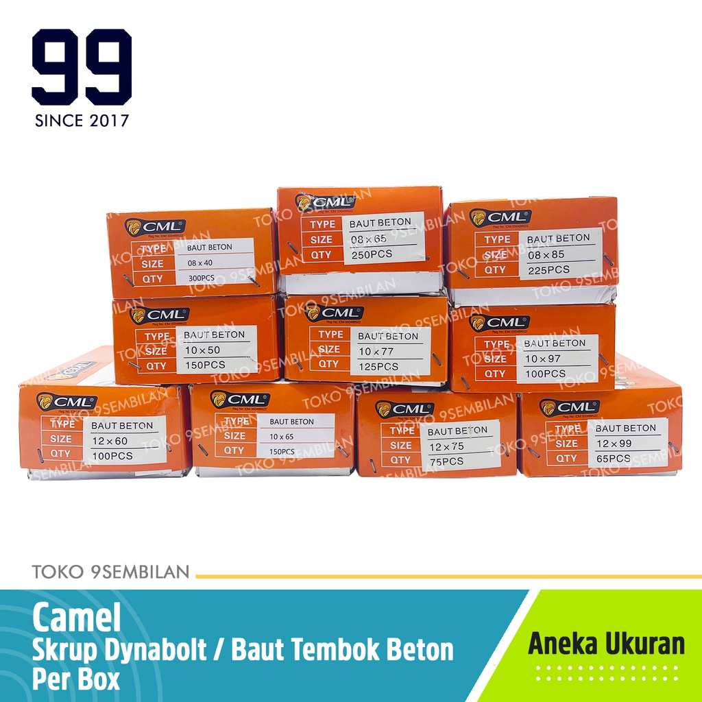 Camel Skrup Dynabolt Baut Beton Bracket Per Box M8 M10 M12 Dinabolt