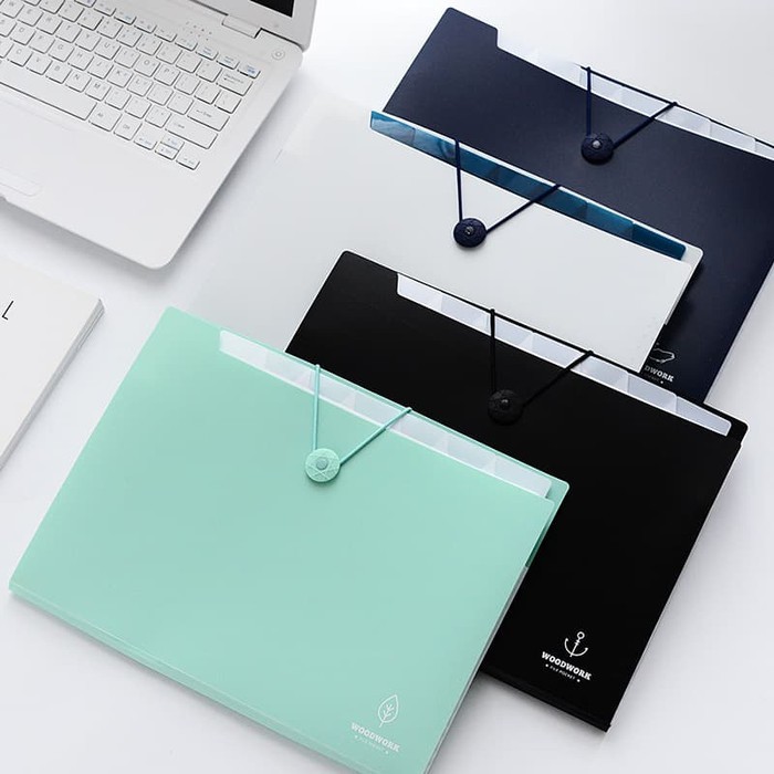 

Murah Woodwork 8 Pockets Expanding File Folder - White Elegan