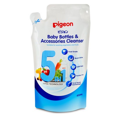 PIGEON Baby bottles and accessories cleanser reffil 450ml Termurah